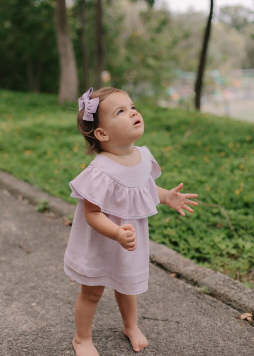 Vestido Melissa - linho lilás