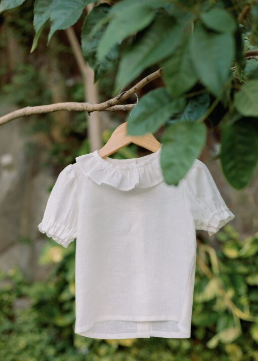 Blusa gola - linho branco