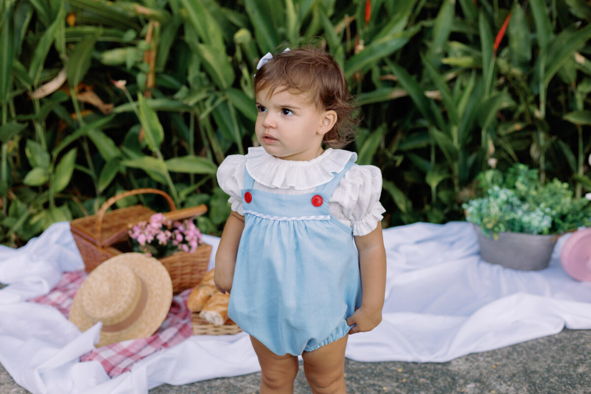 Romper básico - linho azul - Image 4