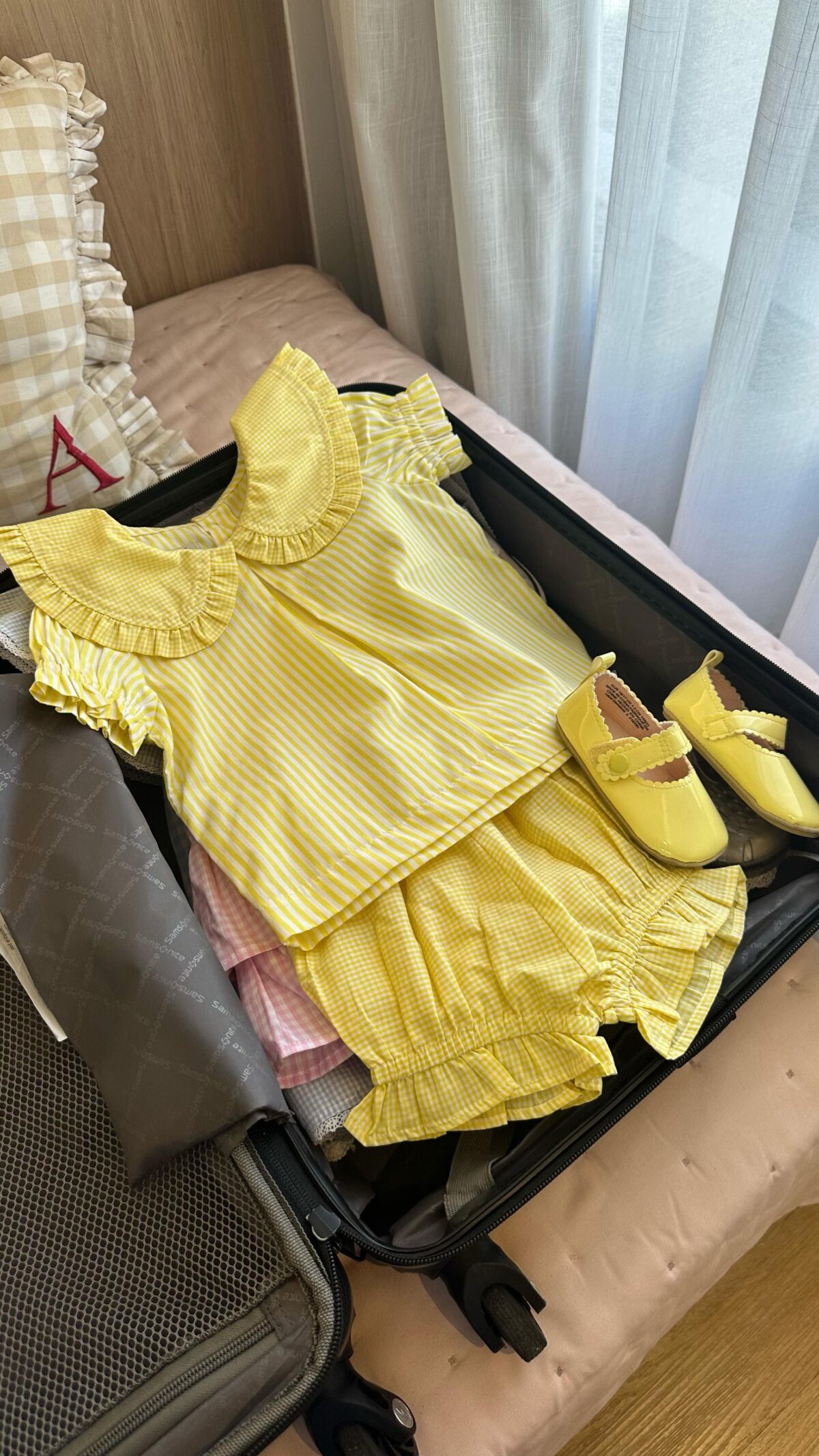 Conjunto Lalá - Xadrez Amarelo