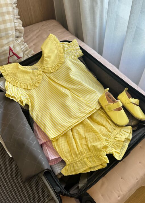 Conjunto Lalá - Xadrez Amarelo